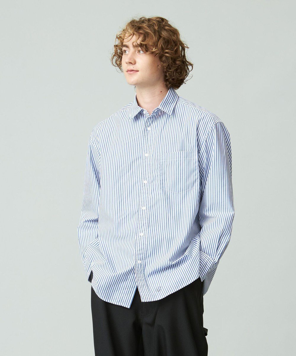 【ジェイプレスヨークストリート/J.PRESS YORK STREET】の【UNISEX】タイプライターストライプ シャツ インテリア・キッズ・メンズ・レディースファッション・服の通販 founy(ファニー) 　ファッション　Fashion　レディースファッション　WOMEN　トップス・カットソー　Tops/Tshirt　シャツ/ブラウス　Shirts/Blouses　ユニセックス　Unisex　おすすめ　Recommend　インナー　Inner　ショルダー　Shoulder　ストライプ　Stripe　タイプライター　Typewriter　ドロップ　Drop　フロント　Front　ベーシック　Basic　定番　Standard　A/W・秋冬　Aw・Autumn/Winter・Fw・Fall-Winter　ブルー系1|ID: prp329100004530206 ipo3291000000032028456