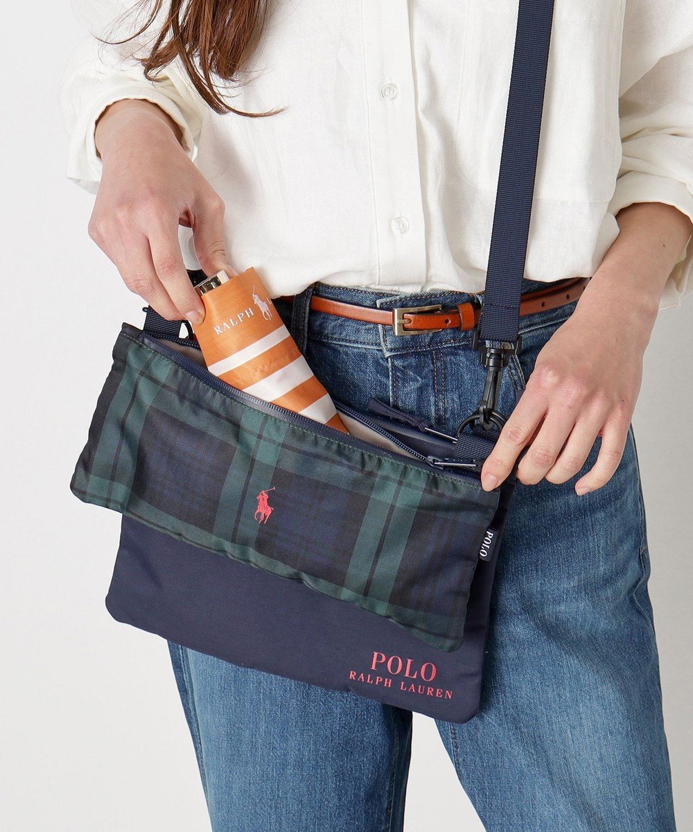 【ムーンバット/MOONBAT】の【3WAY】POLO RALPH LAUREN カラーブロックマルチBAG 傘袋 チェック無地 インテリア・キッズ・メンズ・レディースファッション・服の通販 founy(ファニー) 　ファッション　Fashion　レディースファッション　WOMEN　傘 / レイングッズ　Umbrellas/Rainwear　アイビー　Ivy　傘　Umbrella　吸水　Water Absorption　チェック　Check　ニューヨーク　New York　ブロック　Block　ポーチ　Pouch　無地　Plain Color　ダークグリーン|ID: prp329100004530331 ipo3291000000032028949