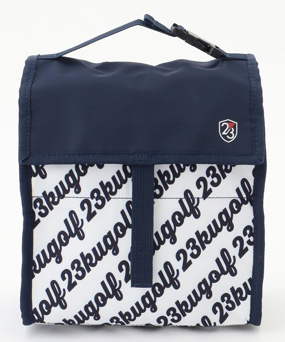 【23区 ゴルフ/NIJYUSANKU GOLF】の【UNISEX】ランチの持ち運びにも使える保冷バッグ 収納時もかさばらない折り畳み仕様 インテリア・キッズ・メンズ・レディースファッション・服の通販 founy(ファニー) 　ファッション　Fashion　レディースファッション　WOMEN　スポーツウェア　Sportswear　スポーツ バッグ/ポーチ　Sports Bag/Pouch　スポーツグッズ　Sporting Goods　ユニセックス　Unisex　コンパクト　Compact　ゴルフ　Golf　スタイリッシュ　Stylish　スポーツ　Sports　プリント　Print　夏　Summer　軽量　Lightweight　ネイビー系5|ID: prp329100004530340 ipo3291000000032028979