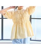 【フェルゥ/Feroux】の【洗える】リボンギャザー ブラウス ライトイエロー系|ID: prp329100004530349 ipo3291000000032029011