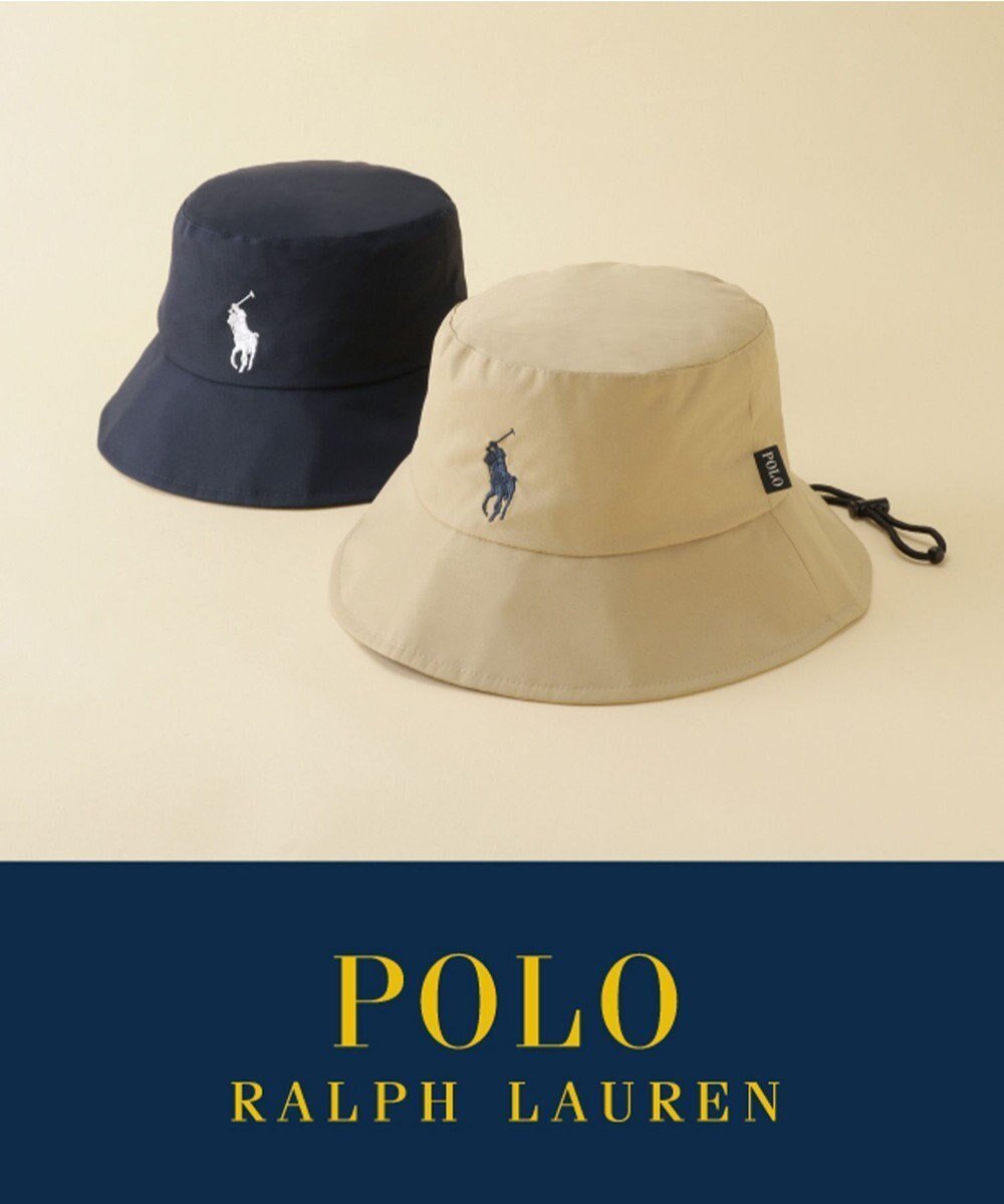 【ムーンバット/MOONBAT】の【WEB限定/遮光/撥水】POLO RALPH LAUREN 晴雨兼用 バケットハット /つば遮光生地 レインハット あご紐 インテリア・キッズ・メンズ・レディースファッション・服の通販 founy(ファニー) 　ファッション　Fashion　レディースファッション　Fashion for Women　キャップ&ハット　Hats & Caps　アイビー　Ivy Pattern　ニューヨーク　New York, NYC Style　帽子　Hat, Headwear　メッシュ　Mesh, Net Fabric　キャメル|ID: prp329100004530356 ipo3291000000034280923