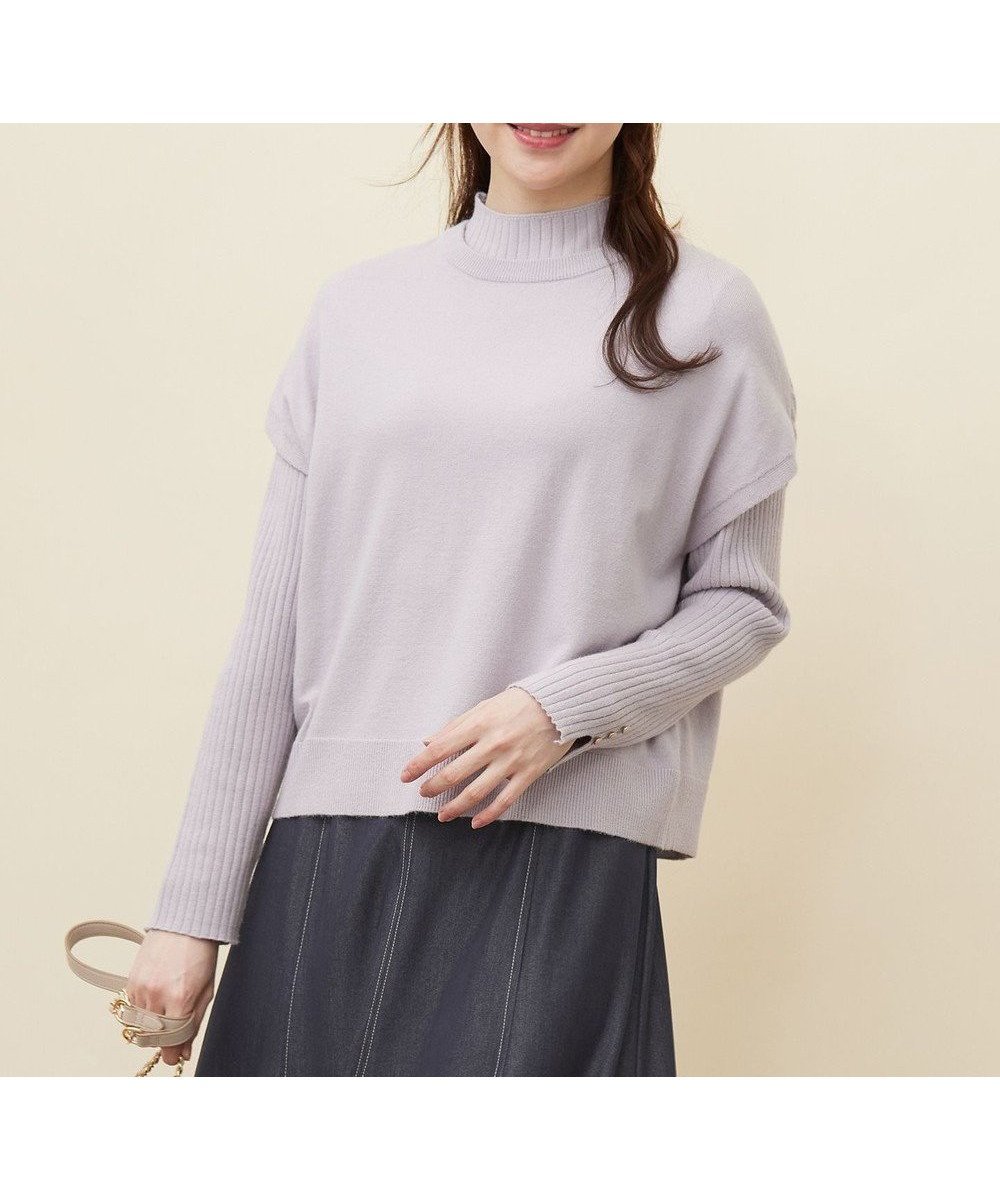 【エニィ スィス/any SiS】の【2SET】ニットベストツイン セット インテリア・キッズ・メンズ・レディースファッション・服の通販 founy(ファニー) 　ファッション　Fashion　レディースファッション　WOMEN　アウター　Coat Outerwear　トップス・カットソー　Tops/Tshirt　ニット　Knit Tops　ベスト/ジレ　Gilets/Vests　シンプル　Simple　スリット　Slit　スリーブ　Sleeve　セーター　Sweater　フレンチ　French　ベスト　Vest　夏　Summer　春　Spring　S/S・春夏　Ss・Spring/Summer　ラベンダー|ID: prp329100004530385 ipo3291000000032029167