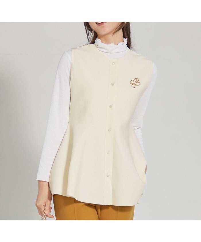 【エニィ スィス/any SiS】の【洗える】ペプラムニット ジレ インテリア・キッズ・メンズ・レディースファッション・服の通販 founy(ファニー) https://founy.com/ ファッション Fashion レディースファッション Fashion for Women アウター Coat / Outerwear Collection トップス・カットソー Cut & Sew Tops ニット Knit Tops & Sweaters ベスト&ジレ / 重ね着スタイル Vests & Gilets セーター Sweater, Knitwear トレンド Trend, Trending Now パール Pearl, Pearl Accent フレア Flare, Flared ベスト Vest, Waistcoat ペプラム Peplum, Flared Hem リブニット Rib Knit, Ribbed Knit エレガント 上品 Elegant 洗える Machine Washable A/W・秋冬 Autumn/Winter |ID: prp329100004530395 ipo3291000000035675161