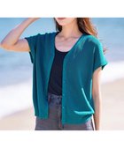【ティアクラッセ/Tiaclasse】の【洗える】リネンタッチカーディガン ターコイズブルー|ID: prp329100004530482 ipo3291000000032546324
