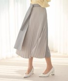 【フェルゥ/Feroux】の【洗える】プリーツコンビ スカート ライトグレー系|ID: prp329100004530491 ipo3291000000032029615