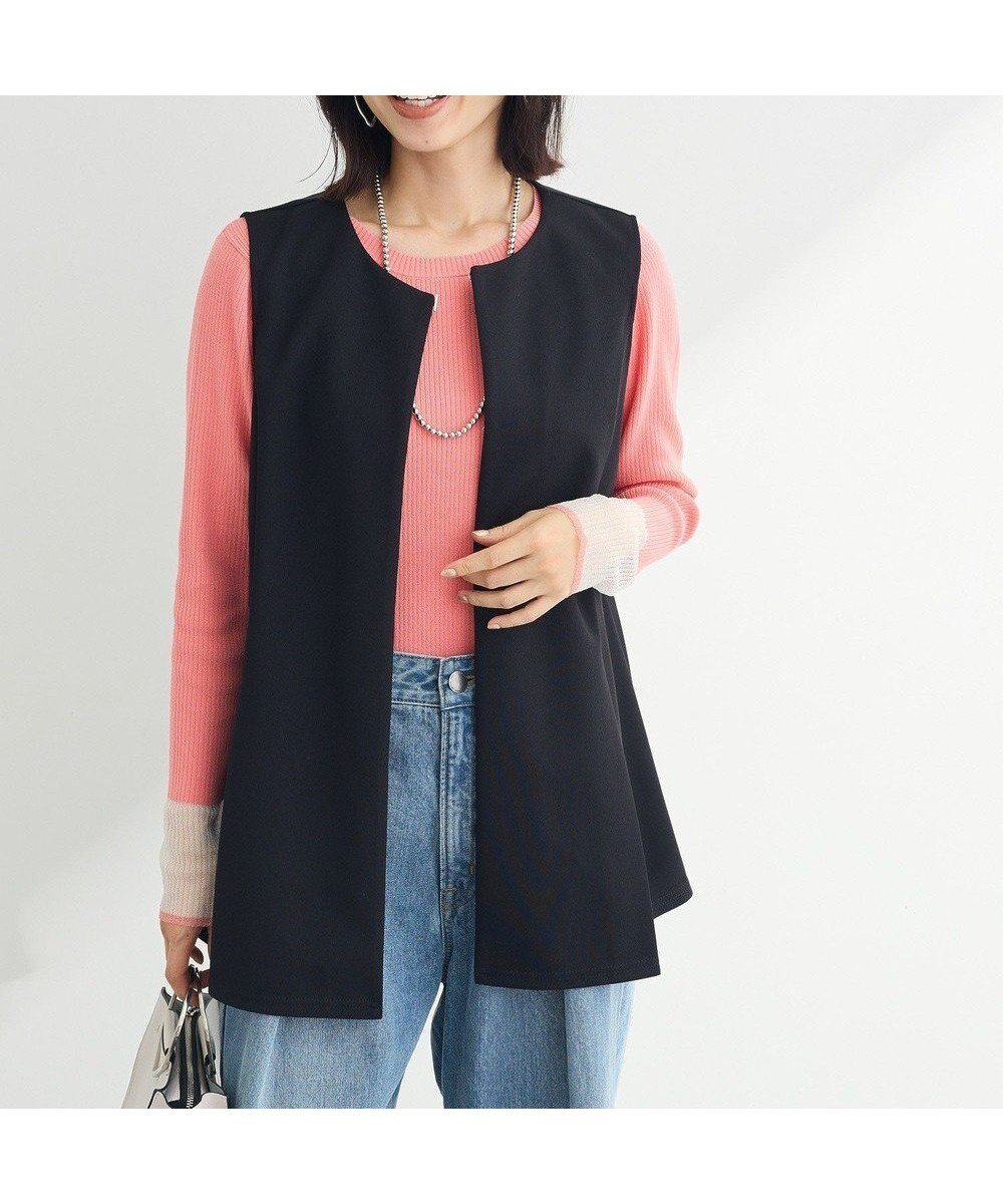 【グリーンパークス/Green Parks】のきれいシルエットジレ 人気、トレンドファッション・服の通販 founy(ファニー) 　ファッション　Fashion　レディースファッション　Fashion for Women　アウター　Coat / Outerwear Collection　トップス・カットソー　Cut & Sew Tops　ベスト&ジレ / 重ね着スタイル　Vests & Gilets　おすすめ　Recommended / Our Picks　セットアップ　Set-Up, Coordinated Outfit　ベスト　Vest, Waistcoat　ペプラム　Peplum, Flared Hem　ポケット　Pocket, Pocket Detail　メタル　Metal, Metal Parts　エレガント 上品　Elegant　夏　Summer　春　Spring　S/S・春夏　SS, Spring/Summer, Warm Season　 other-1|ID: prp329100004530643 ipo3291000000032747009