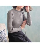 【エニィ スィス/any SiS】の【洗える】ネックパール調リブ ニット グレージュ|ID: prp329100004530651 ipo3291000000032030287