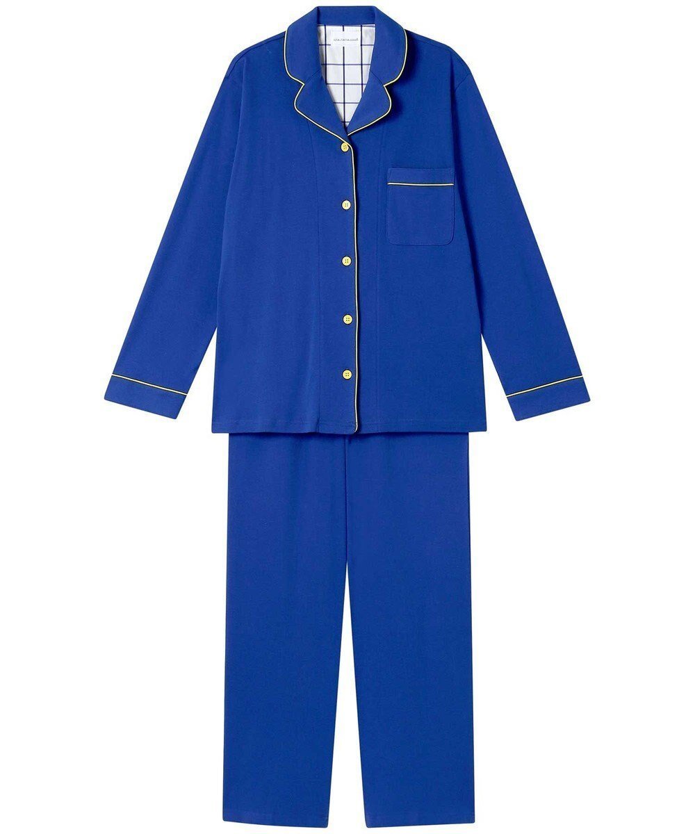 【ウンナナクール/une nana cool】の【綿100%】フライスパジャマ インテリア・キッズ・メンズ・レディースファッション・服の通販 founy(ファニー) 　ファッション　Fashion　レディースファッション　Fashion for Women　チェック　Check, Plaid, Tartan　パイピング　Piping, Trim Design　パジャマ　Pajamas, Sleepwear　リラックス　Relax, Relaxed Fit　おすすめ　Recommended / Our Picks　ギフト プレゼント　Gift / Present　BU|ID: prp329100004530655 ipo3291000000033681357