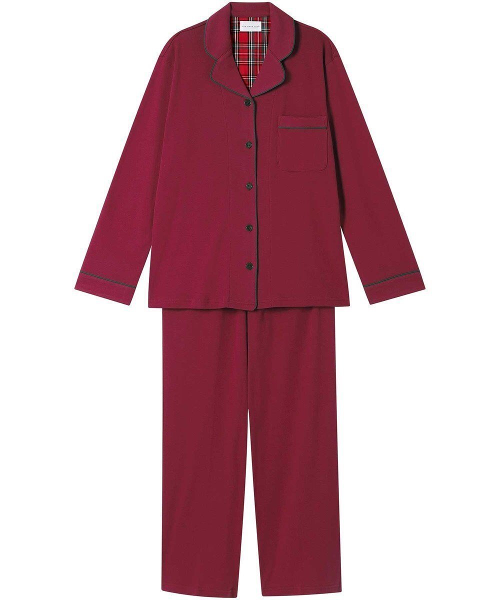 【ウンナナクール/une nana cool】の【綿100%】フライスパジャマ インテリア・キッズ・メンズ・レディースファッション・服の通販 founy(ファニー) 　ファッション　Fashion　レディースファッション　Fashion for Women　チェック　Check, Plaid, Tartan　パイピング　Piping, Trim Design　パジャマ　Pajamas, Sleepwear　リラックス　Relax, Relaxed Fit　おすすめ　Recommended / Our Picks　ギフト プレゼント　Gift / Present　EN|ID: prp329100004530655 ipo3291000000033681358