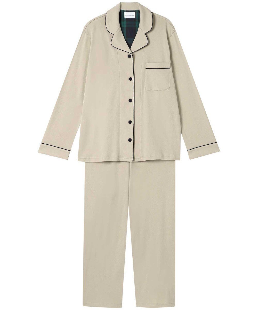 【ウンナナクール/une nana cool】の【綿100%】フライスパジャマ 人気、トレンドファッション・服の通販 founy(ファニー) 　ファッション　Fashion　レディースファッション　Fashion for Women　チェック　Check, Plaid, Tartan　パイピング　Piping, Trim Design　パジャマ　Pajamas, Sleepwear　リラックス　Relax, Relaxed Fit　おすすめ　Recommended / Our Picks　ギフト プレゼント　Gift / Present　 other-1|ID: prp329100004530655 ipo3291000000036244642