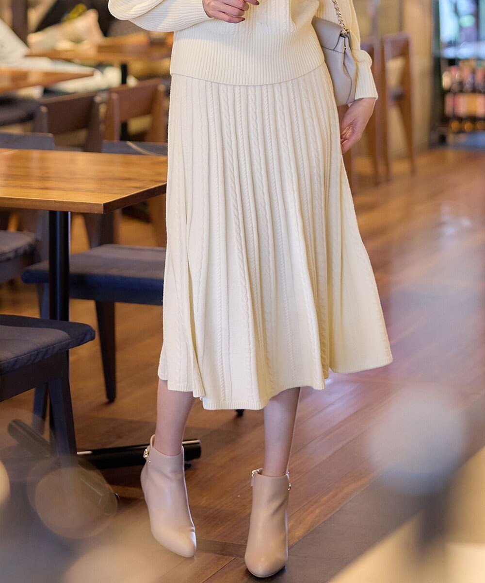 【エニィ スィス/any SiS】の【セットアップ対応】スフレケーブルニット スカート 人気、トレンドファッション・服の通販 founy(ファニー) 　ファッション　Fashion　レディースファッション　WOMEN　セットアップ　Setup　スカート　Skirt　アクリル　Acrylic　カーディガン　Cardigan　セットアップ　Set Up　フェミニン　Feminine　フレア　Flare　エレガント 上品　Elegant　楽ちん　Easy　A/W・秋冬　Aw・Autumn/Winter・Fw・Fall-Winter　 other-1|ID: prp329100004530793 ipo3291000000032030884