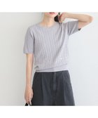 【アースミュージックアンドエコロジー/earth music&ecology】の半袖ケーブルニットプルオーバー Light Gray|ID: prp329100004530822 ipo3291000000032031003