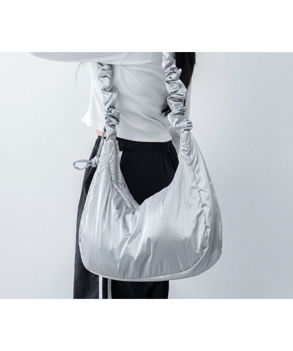 【ウィゴー/WEGO】の【ユニセックス着用ITEM】ハーフムーンドロストショルダー インテリア・キッズ・メンズ・レディースファッション・服の通販 founy(ファニー) 　ファッション　Fashion　レディースファッション　Fashion for Women　アニマル　Animal Print　ギャザー　Gathered, Ruffled　ショルダー　Shoulder, Shoulder Strap　スマホ　Smartphone, Mobile Device　トレンド　Trend, Trending Now　無地　Plain, Solid Color　ビジネス 仕事 通勤　Business / Work / Commuting　シルバー|ID: prp329100004530829 ipo3291000000033682179