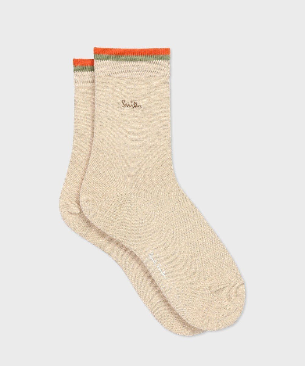 【ポール スミス/Paul Smith】のエンブロイダリー ラメ ソックス インテリア・キッズ・メンズ・レディースファッション・服の通販 founy(ファニー) 　ファッション　Fashion　レディースファッション　WOMEN　ソックス　Socks　レッグウェア　Legwear　エンブロイダリー　Embroidery　シンプル　Simple　ソックス　Socks　ワンポイント　One Point　ベージュ|ID: prp329100004530841 ipo3291000000032031096
