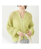 【アースミュージックアンドエコロジー/earth music&ecology】のメッシュジップカーディガン Lime Green|ID: prp329100004530854 ipo3291000000032031138
