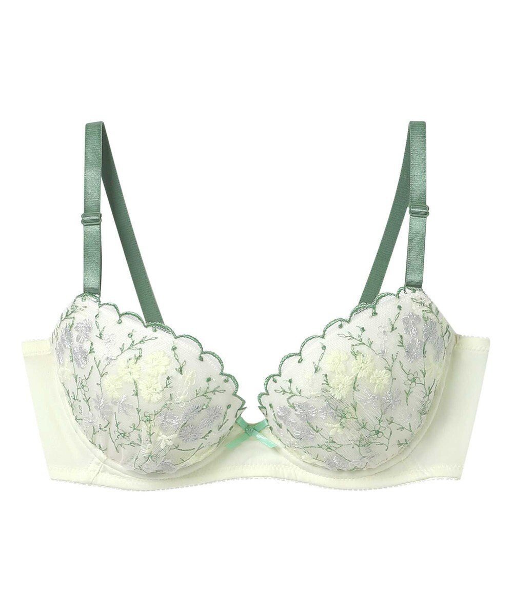 【ウンナナクール/une nana cool】のBotanical eden 3/4カップブラジャー インテリア・キッズ・メンズ・レディースファッション・服の通販 founy(ファニー) 　ファッション　Fashion　レディースファッション　Fashion for Women　アンダー　Underwear Essentials　ブラジャー　Bra, Lingerie　プリント　Print, Printed Pattern　ボタニカル　Botanical, Floral Pattern　モコモコ　Fuzzy, Fluffy　ラップ　Wrap, Wrap Design　レース　Lace, Lace Fabric　ワイヤー　Wire, Wired Bra　IV|ID: prp329100004530974 ipo3291000000032569249