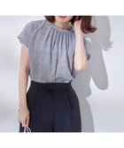【エニィファム/any FAM】の【洗濯機可能】プリントブラウス グレー系チェック|ID: prp329100004530982 ipo3291000000032031684