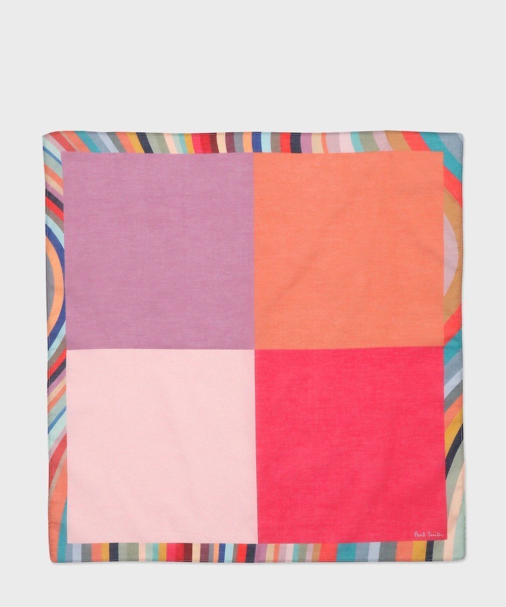 【ポール スミス/Paul Smith】のSwirl Edge Color Block ハンカチ インテリア・キッズ・メンズ・レディースファッション・服の通販 founy(ファニー) 　ファッション　Fashion　レディースファッション　Ladies' Fashion Online　財布　Wallets　おすすめ　Recommend　ギフト プレゼント　Gift Present　タオル　Towel　ハンカチ　Handkerchief　ハンド　Hand　ブロック　Block　財布　Wallet　ピンク|ID: prp329100004531001 ipo3291000000032667876