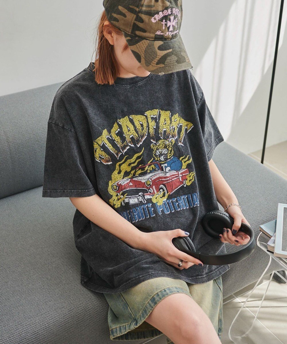 【ウィゴー/WEGO】のヴィンテージウォッシュグラフィックBIGT インテリア・キッズ・メンズ・レディースファッション・服の通販 founy(ファニー) 　ファッション　Fashion　レディースファッション　WOMEN　トップス・カットソー　Tops/Tshirt　シャツ/ブラウス　Shirts/Blouses　ロング / Tシャツ　T-Shirts　カットソー　Cut and Sewn　春　Spring　カットソー　Cut And Sew　カラフル　Colorful　ガーリー　Girly　グラフィック　Graphic　ショート　Short　スマホ　Smartphone　トレンド　Trend　ハーフ　Half　半袖　Short Sleeve　リボン　Ribbon　レース　Race　S/S・春夏　Ss・Spring/Summer　再入荷　Restock/Back In Stock/Re Arrival　NEW・新作・新着・新入荷　New Arrivals　おすすめ　Recommend　夏　Summer　柄6|ID: prp329100004531020 ipo3291000000032031842