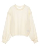 【グリーンパークス/Green Parks】の袖光沢ドッキングニットプルオーバー Ecru|ID: prp329100004531055 ipo3291000000032031988