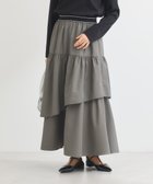 【グリーンパークス/Green Parks】のウエストラインフリルティアードスカート Charcoal Gray|ID: prp329100004531097 ipo3291000000032032169