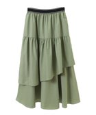 【グリーンパークス/Green Parks】のウエストラインフリルティアードスカート Khaki|ID: prp329100004531097 ipo3291000000032032172