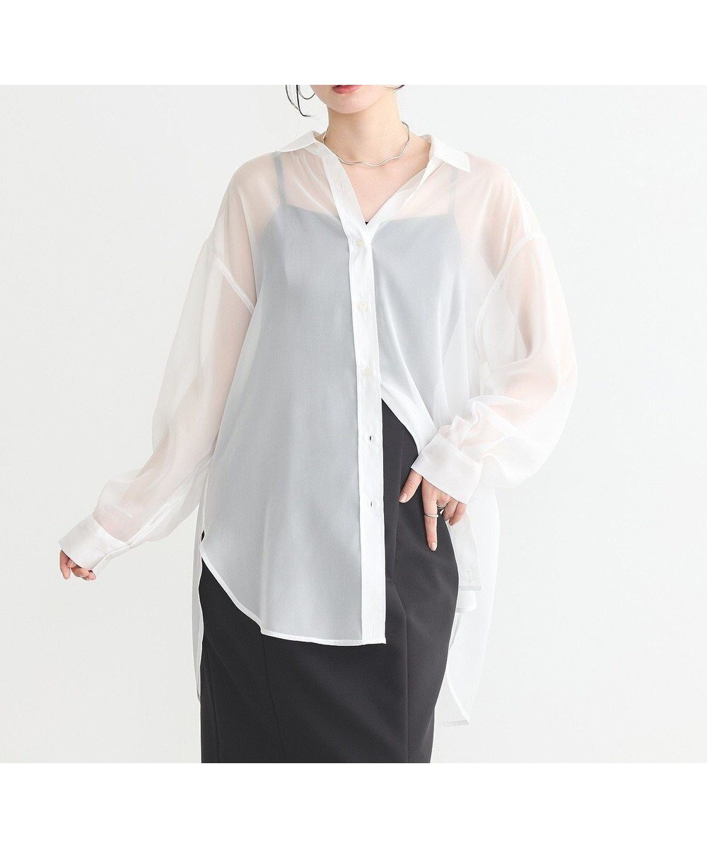 【アースミュージックアンドエコロジー/earth music&ecology】のシアーシャツ インテリア・キッズ・メンズ・レディースファッション・服の通販 founy(ファニー) 　ファッション　Fashion　レディースファッション　WOMEN　トップス・カットソー　Tops/Tshirt　シャツ/ブラウス　Shirts/Blouses　おすすめ　Recommend　インナー　Inner　エアリー　Airy　ポケット　Pocket　夏　Summer　春　Spring　S/S・春夏　Ss・Spring/Summer　Off White|ID: prp329100004531160 ipo3291000000032032447