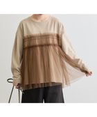 【グリーンパークス/Green Parks】の・ELENCARE DUE チュールレイヤープルオーバ Gray Beige|ID: prp329100004531226 ipo3291000000032032725