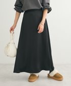 【グリーンパークス/Green Parks】の・Petit Fleur サテンフレアスカート Black|ID: prp329100004531228 ipo3291000000032032731