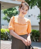 【フェルゥ/Feroux】の【接触冷感・UVケア】カットワークパフスリーブ Tシャツ ライトオレンジ系|ID: prp329100004531236 ipo3291000000032032757