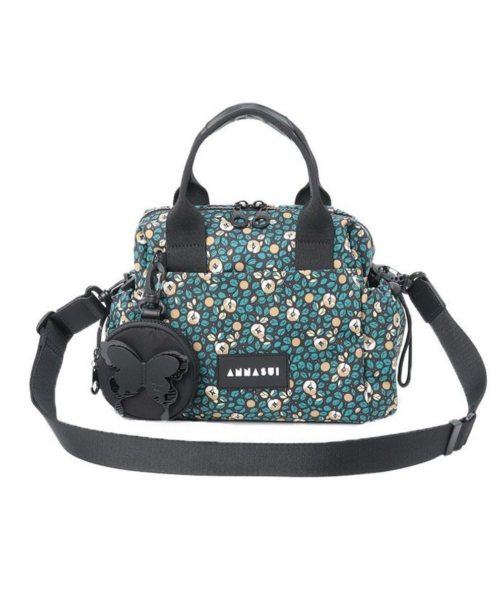 【アナスイ/ANNA SUI】のヴァケーション ミニボストンバッグ インテリア・キッズ・メンズ・レディースファッション・服の通販 founy(ファニー) 　ファッション　Fashion　レディースファッション　Fashion for Women　バッグ　Bags　おすすめ　Recommended / Our Picks　バタフライ　Butterfly, Butterfly Motif　ボストンバッグ　Boston Bag, Retro Bag　ポーチ　Pouch, Small Case　軽量　Lightweight, Ultra Light　グリーン|ID: prp329100004531265 ipo3291000000033649324