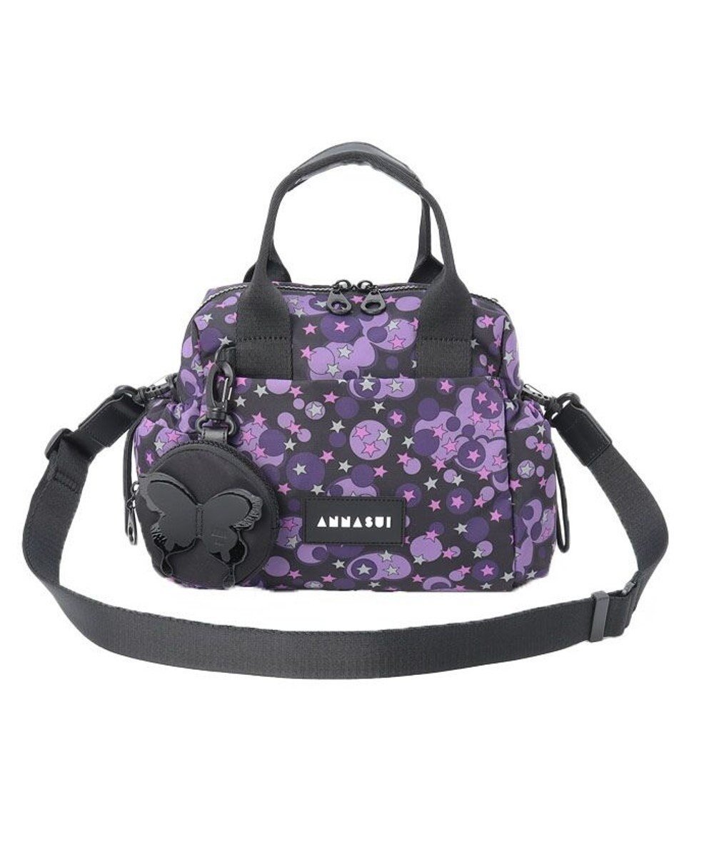 【アナスイ/ANNA SUI】のヴァケーション ミニボストンバッグ インテリア・キッズ・メンズ・レディースファッション・服の通販 founy(ファニー) 　ファッション　Fashion　レディースファッション　Fashion for Women　バッグ　Bags　おすすめ　Recommended / Our Picks　バタフライ　Butterfly, Butterfly Motif　ボストンバッグ　Boston Bag, Retro Bag　ポーチ　Pouch, Small Case　軽量　Lightweight, Ultra Light　パープル|ID: prp329100004531265 ipo3291000000033649325