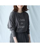 【エニィファム/any FAM】の【洗濯機可】フロッキーロゴロングTシャツ チャコール|ID: prp329100004531281 ipo3291000000032032936