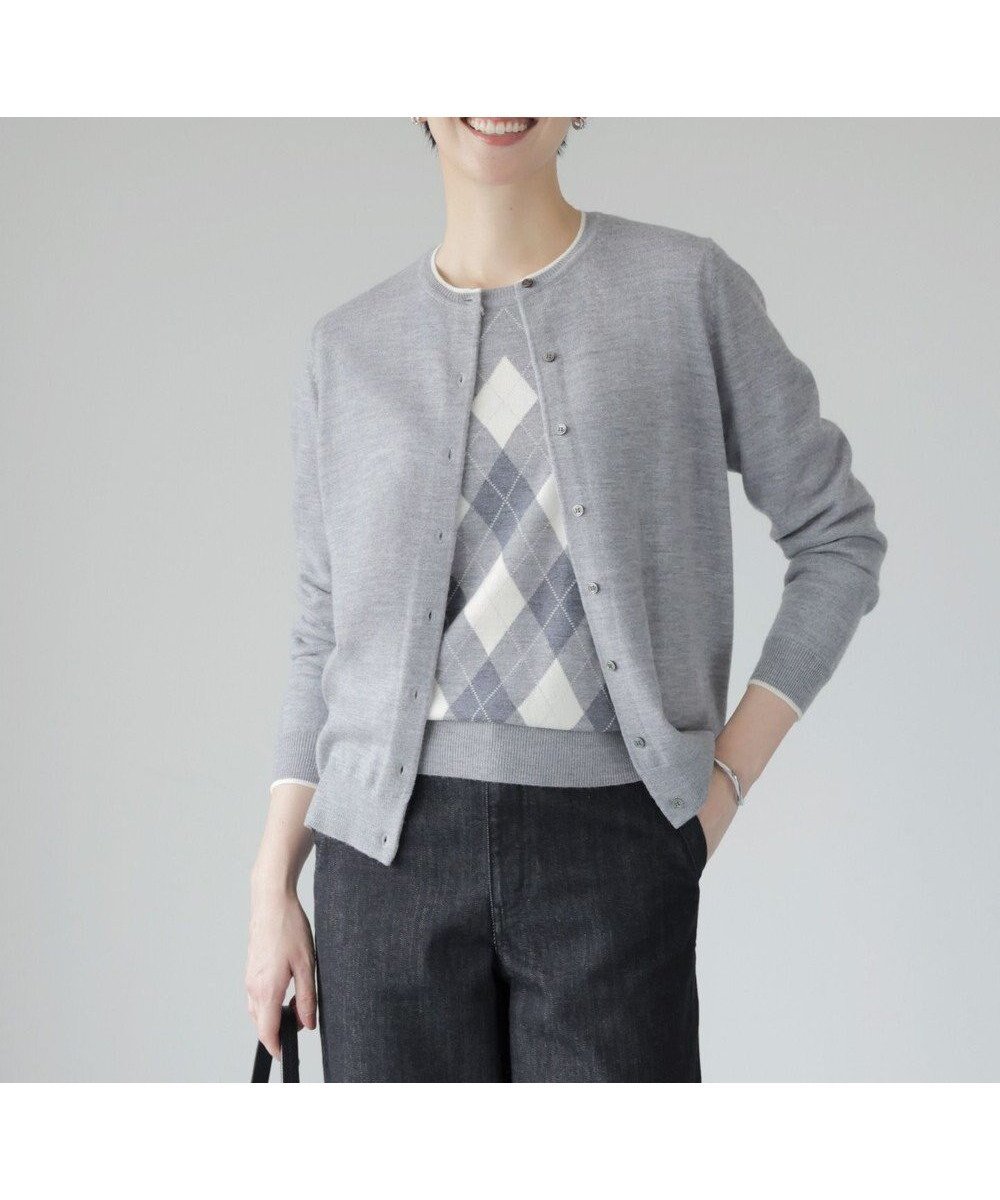 【ジェイ プレス/J.PRESS】の【洗える】アーガイル ツイン ニット 人気、トレンドファッション・服の通販 founy(ファニー) 　ファッション　Fashion　レディースファッション　WOMEN　トップス・カットソー　Tops/Tshirt　ニット　Knit Tops　アンサンブル　Knit Ensemble　アンサンブル　Ensemble　インナー　Inner　洗える　Washable　カーディガン　Cardigan　切替　Switching　定番　Standard　パープル　Purple　無地　Plain Color　A/W・秋冬　Aw・Autumn/Winter・Fw・Fall-Winter　エレガント 上品　Elegant　 other-1|ID: prp329100004531283 ipo3291000000032075880