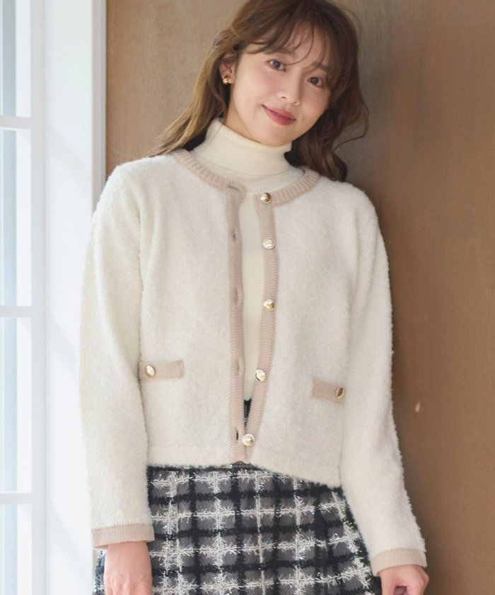 【フェルゥ/Feroux】の【洗える】ブークレー ニットジャケット インテリア・キッズ・メンズ・レディースファッション・服の通販 founy(ファニー) https://founy.com/ ファッション Fashion レディースファッション WOMEN アンサンブル Ensemble インナー Inner カーディガン Cardigan ジャケット Jacket タートル Turtle トリミング Trimming フェミニン Feminine ループ Loop 洗える Washable A/W・秋冬 Aw・Autumn/Winter・Fw・Fall-Winter |ID: prp329100004531288 ipo3291000000032032960