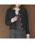 【フェルゥ/Feroux】の【洗える】ブークレー ニットジャケット ブラック系|ID: prp329100004531288 ipo3291000000032032964