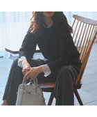 【23区/NIJYUSANKU】の【洗える】ヴィスコースストレッチ レースコンビ ニット ブラック系|ID: prp329100004531298 ipo3291000000032033006