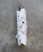 【アンドウール/AND WOOL】の〈一級遮光生地・晴雨兼用〉フェンネル刺繍の日傘 (折りたたみタイプ) ホワイト|ID: prp329100004531310 ipo3291000000032033059