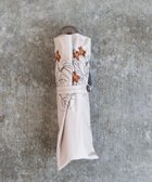 【アンドウール/AND WOOL】の〈一級遮光生地・晴雨兼用〉スミレ刺繍の日傘 (折りたたみタイプ) ベージュ|ID: prp329100004531315 ipo3291000000032033076