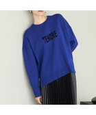 【アンフィーロ 自由区/UNFILO】の【新色追加 / 洗える】スウェットライク ロゴニット [NEW]ブルー×ブラックロゴ|ID: prp329100004531352 ipo3291000000032033233