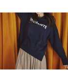 【アンフィーロ 自由区/UNFILO】の【新色追加 / 洗える】スウェットライク ロゴニット ネイビー×ホワイトロゴ|ID: prp329100004531352 ipo3291000000032579630