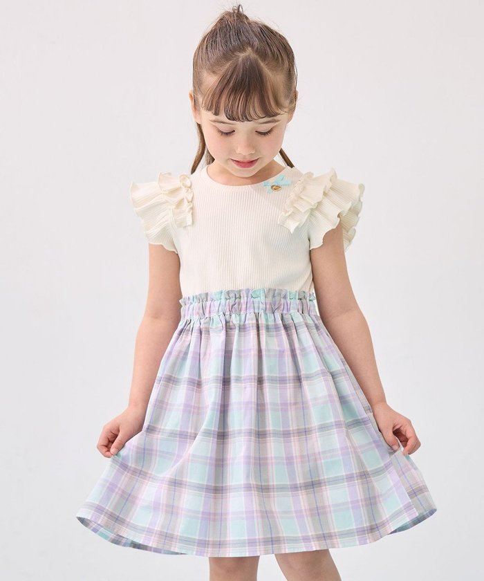 【エニファム/any FAM / KIDS】のチェック ドッキングワンピース インテリア・キッズ・メンズ・レディースファッション・服の通販 founy(ファニー) https://founy.com/ ファッション Fashion キッズファッション KIDS ワンピース Dress/Kids 春 Spring チェック Check チャーム Charm ドッキング Docking フリル Frills ポケット Pocket リボン Ribbon ワンポイント One Point S/S・春夏 Ss・Spring/Summer NEW・新作・新着・新入荷 New Arrivals 夏 Summer エレガント 上品 Elegant |ID: prp329100004532302 ipo3291000000032037283