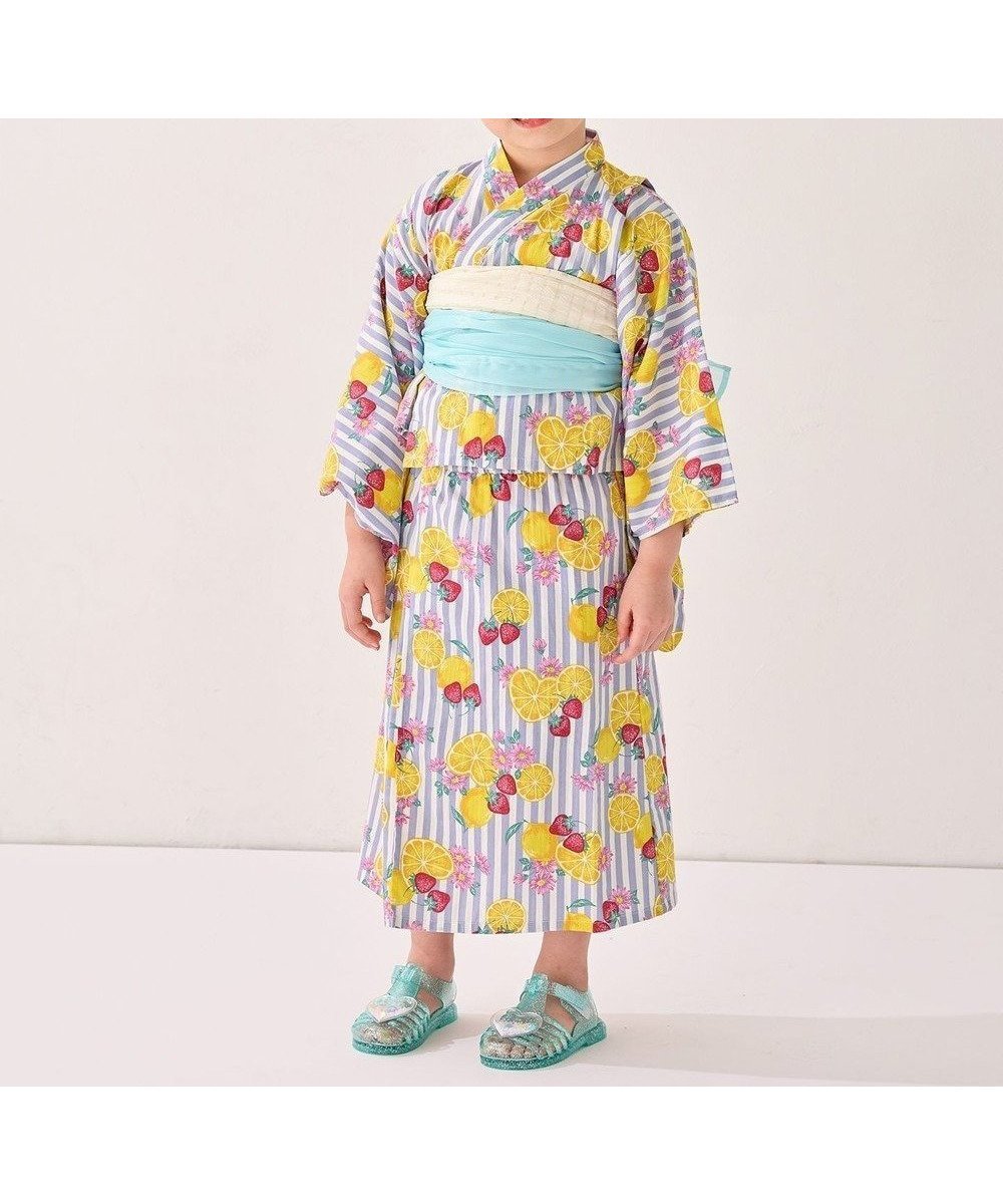 【エニファム/any FAM / KIDS】の3WAY ロング丈 浴衣 セット インテリア・キッズ・メンズ・レディースファッション・服の通販 founy(ファニー) 　ファッション　Fashion　キッズファッション　KIDS Children’s Clothing　春　Spring　セパレート　Separate　チェック　Check　ドレス　Dress　ボトム　Bottom　水着　Swimsuit　ロング　Long　楽ちん　Easy　S/S・春夏　Ss・Spring/Summer　夏　Summer　フルーツ×ストライプ|ID: prp329100004532311 ipo3291000000032633149