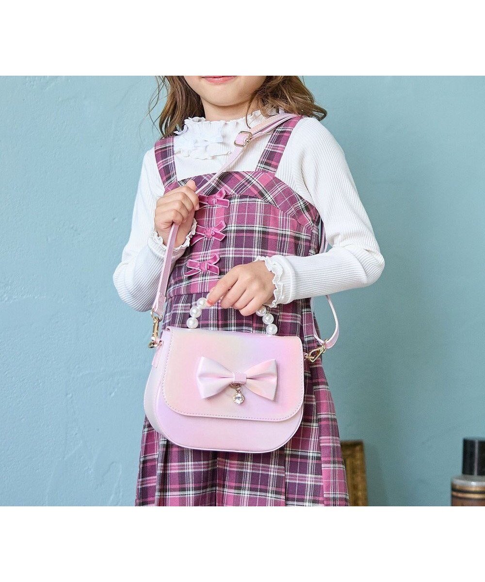 【エニファム/any FAM / KIDS】のリボンエナメル2WAY バッグ インテリア・キッズ・メンズ・レディースファッション・服の通販 founy(ファニー) 　ファッション　Fashion　キッズファッション　KIDS　エナメル　Enamel　ショルダー　Shoulder　スマホ　Smartphone　人気　Popularity　ハンドバッグ　Handbag　リボン　Ribbon　再入荷　Restock/Back In Stock/Re Arrival　ギフト プレゼント　Gift Present　ピンク|ID: prp329100004532313 ipo3291000000032037328