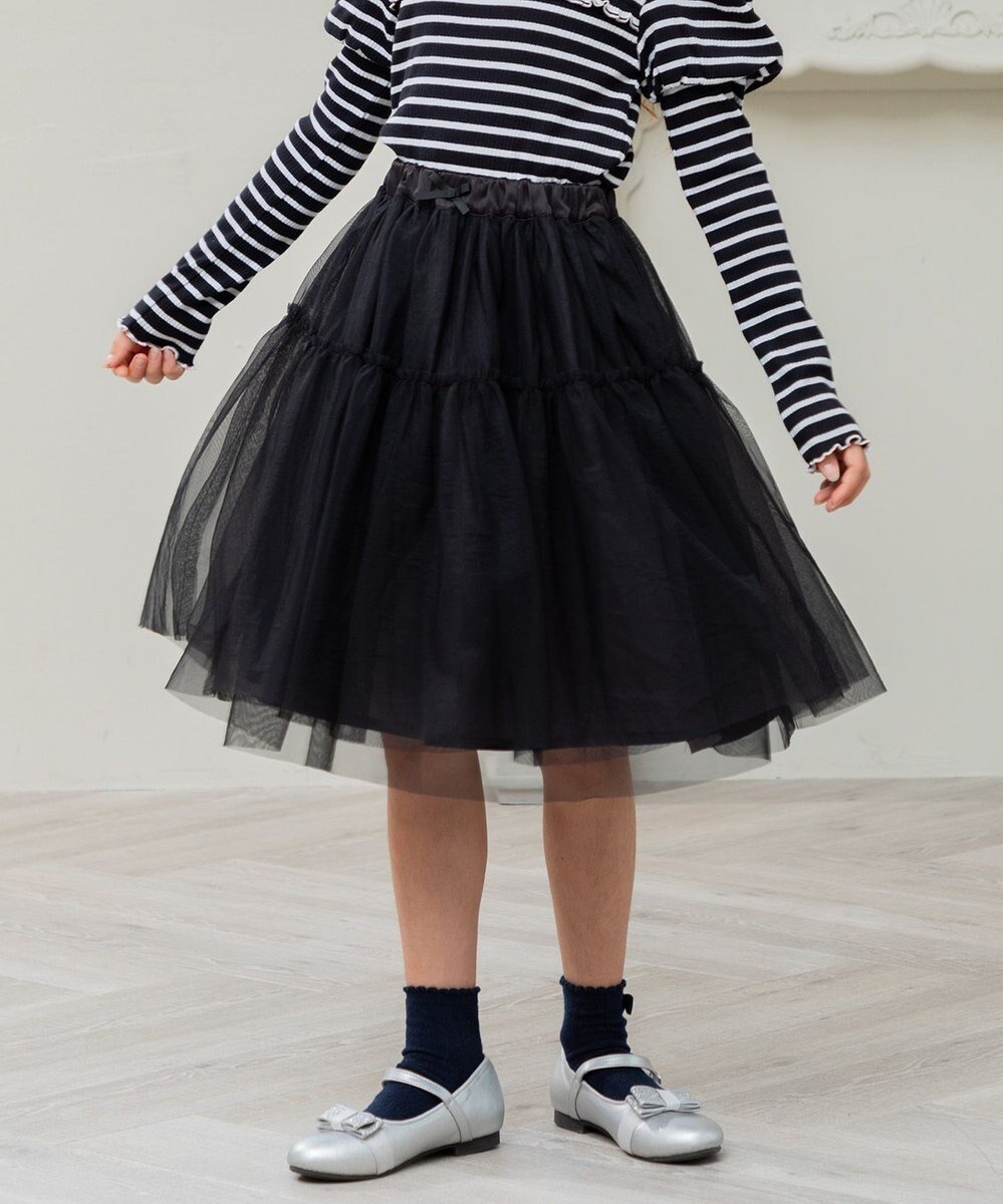 【組曲 / KIDS/KUMIKYOKU】の【S-Lサイズ】チュール スカート インテリア・キッズ・メンズ・レディースファッション・服の通販 founy(ファニー) 　ファッション　Fashion　キッズファッション　KIDS　チュール　Tulle　フリル　Frills　切替　Switching　A/W・秋冬　Aw・Autumn/Winter・Fw・Fall-Winter　ブラック系|ID: prp329100004532314 ipo3291000000032037334