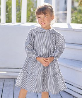 【エニファム/any FAM / KIDS】のストライプ シャツ ワンピース 人気、トレンドファッション・服の通販 founy(ファニー) ファッション Fashion キッズファッション KIDS ワンピース Dress/Kids ジャケット Jacket ストライプ Stripe デニム Denim フレンチ French ベスト Vest ポケット Pocket 夏 Summer 春 Spring S/S・春夏 Ss・Spring/Summer |ID:prp329100004532323