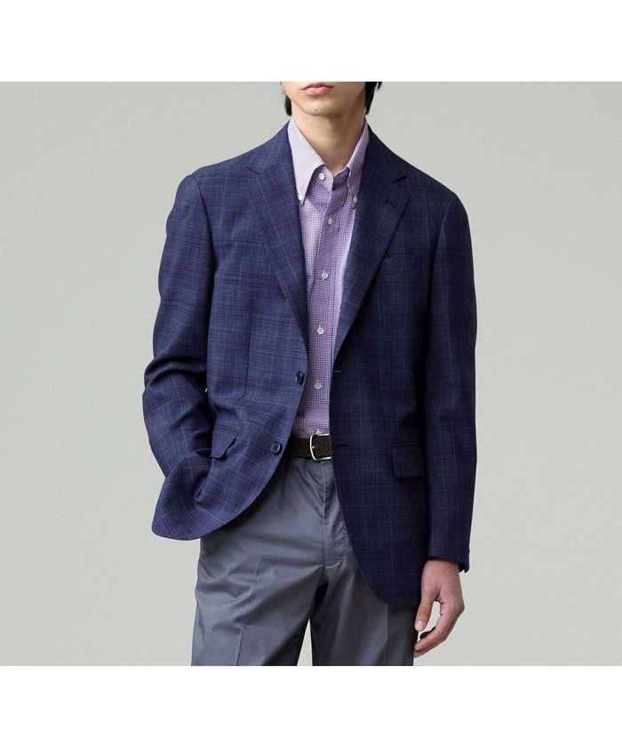 【ジェイ プレス/J.PRESS / MEN】の【WEB・一部店舗限定】ウールリネンチェック ジャケット インテリア・キッズ・メンズ・レディースファッション・服の通販 founy(ファニー) https://founy.com/ ファッション Fashion メンズファッション Fashion for Men アウター Men's Coats Outerwear テーラードジャケット Tailored Jackets & Blazers ジャケット Jacket, Outerwear リネン Linen, Linen Fabric 再入荷 Restock / Back in Stock 夏 Summer 春 Spring S/S・春夏 SS, Spring/Summer, Warm Season |ID: prp329100004532326 ipo3291000000032487255