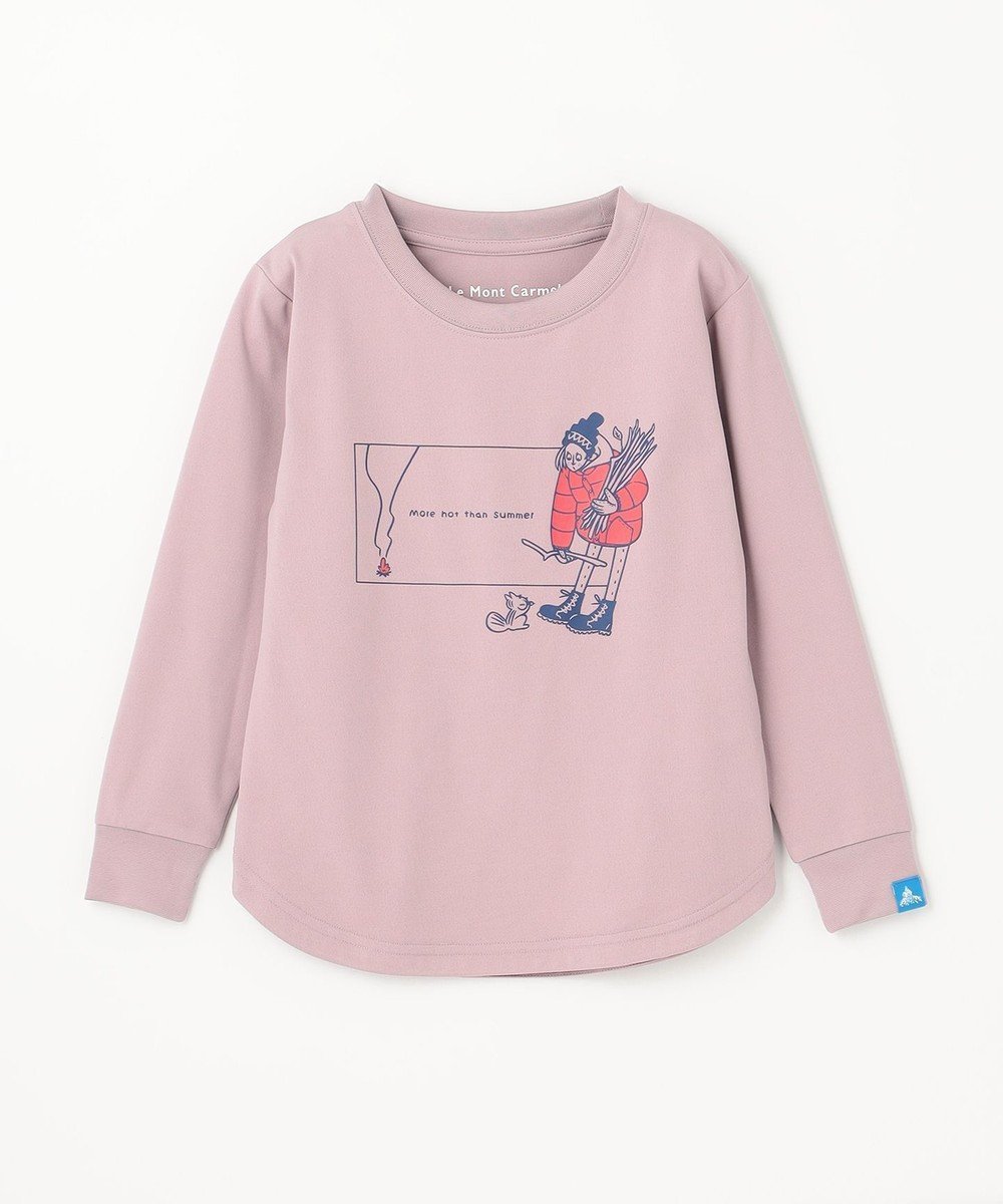 【シェアパーク/SHARE PARK】の【KIDS】吸水速乾 フロントプリントTシャツ インテリア・キッズ・メンズ・レディースファッション・服の通販 founy(ファニー) 　ファッション　Fashion　キッズファッション　KIDS　トップス・カットソー　Tops/Tees/Kids　カットソー　Cut And Sew　フロント　Front　プリント　Print　吸水　Water Absorption　A/W・秋冬　Aw・Autumn/Winter・Fw・Fall-Winter　スモークピンク|ID: prp329100004532335 ipo3291000000032037413