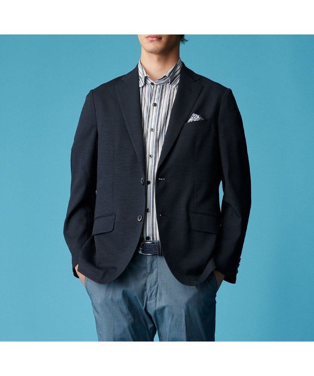 【ジョセフ アブード/JOSEPH ABBOUD / MEN】の【洗える/速乾/防しわ/軽量/ストレッチ/JAPANファブリック】コンフォータブルレース ジャケット インテリア・キッズ・メンズ・レディースファッション・服の通販 founy(ファニー) 　ファッション　Fashion　メンズファッション　MEN　アウター　Coats Outerwear/Men　テーラードジャケット　Tailored Jackets　ウォッシャブル　Washable　春　Spring　洗える　Washable　クラシック　Classic　軽量　Lightweight　シンプル　Simple　ジャケット　Jacket　スタイリッシュ　Stylish　ストレッチ　Stretch　テーラード　Tailored　ファブリック　Fabric　プリント　Print　ポケット　Pocket　レース　Race　S/S・春夏　Ss・Spring/Summer　夏　Summer　ネイビー系|ID: prp329100004532343 ipo3291000000032037448