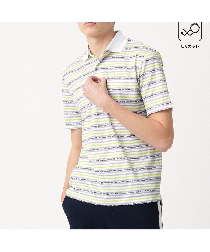 【23区 ゴルフ/23区GOLF / MEN】の【MEN】【吸水速乾・UVケア】ボーダーロゴ 半袖シャツ インテリア・キッズ・メンズ・レディースファッション・服の通販 founy(ファニー) https://founy.com/ ファッション Fashion メンズファッション Men's Style Online トップス・カットソー Tops/Tshirt/Men シャツ Shirts ポロシャツ Polo Shirts コンビ Combination ゴルフ Golf スウェット Sweat スポーティ Sporty プリント Print ベスト Vest ボーダー Border ポロシャツ Polo Shirt 半袖 Short Sleeve 吸水 Water Absorption 夏 Summer 春 Spring S/S・春夏 Ss・Spring/Summer |ID: prp329100004532354 ipo3291000000032574827